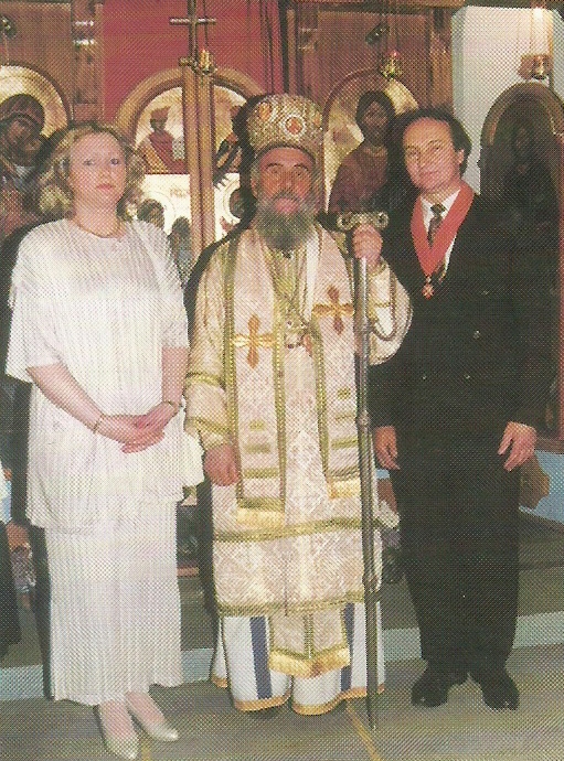 Milun Nikolić sa suprugom kod vladike niškog Irineja